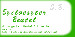 szilveszter beutel business card